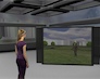 Virtuelles Studio: Blick durch das Regiefenster