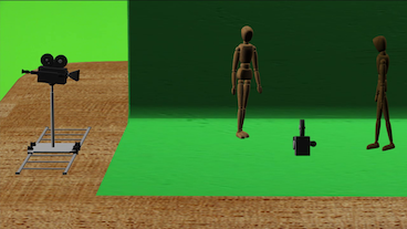 Snapshot: miniature model explaining the scene